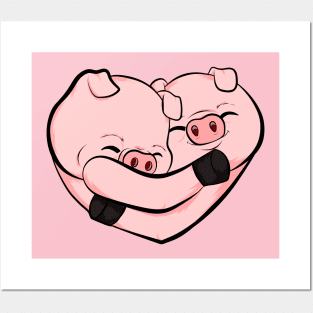 cute, funny and loving piggies Posters and Art